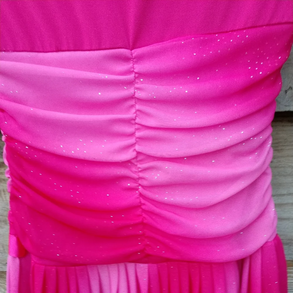 SOLD 🧚Girls Formal Dress Pink with Ribbon & Bow Fully Lined Size 12 Philly - Picture 6 of 10